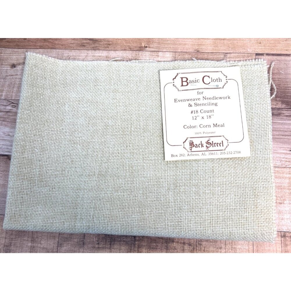 Basic Cloth For Cross Stitch 18 Count 12" X 18" Corn Meal